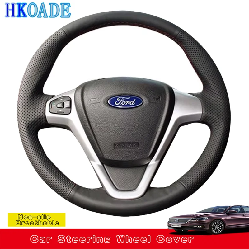 Customize DIY Microfiber Leather Car Steering Wheel Cover For Ford Fiesta - £17.56 GBP