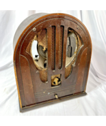 Vintage PHILCO Model 84 Tube Radio Table Top Cathedral for Parts Repair - $74.99