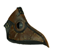 Black and Brown Vintage Patched Plague Doctor Mask - $32.06