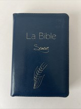 La Bible Du Semeur Faux Leather Zippered French Francais Blue - $29.67