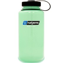 Nalgene Sustain 32oz Wide Mouth Bottle (Glow Green) Recycled Reusable - $16.12