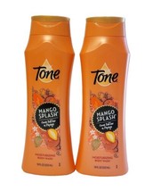 Tone Mango Splash Moisturizing Body Wash Cocoa Butter & Papaya 18 fl oz 2 Pack - £25.83 GBP
