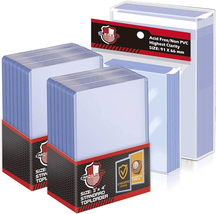 50 Trading Card Sleeves Hard Plastic Toploader Holder Plus 200 Penny Sle... - £11.08 GBP