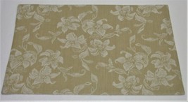 (4) Lintex 100% Cotton Placemats Floral Taupe White 13&quot; X 19&quot; New Home - £15.97 GBP