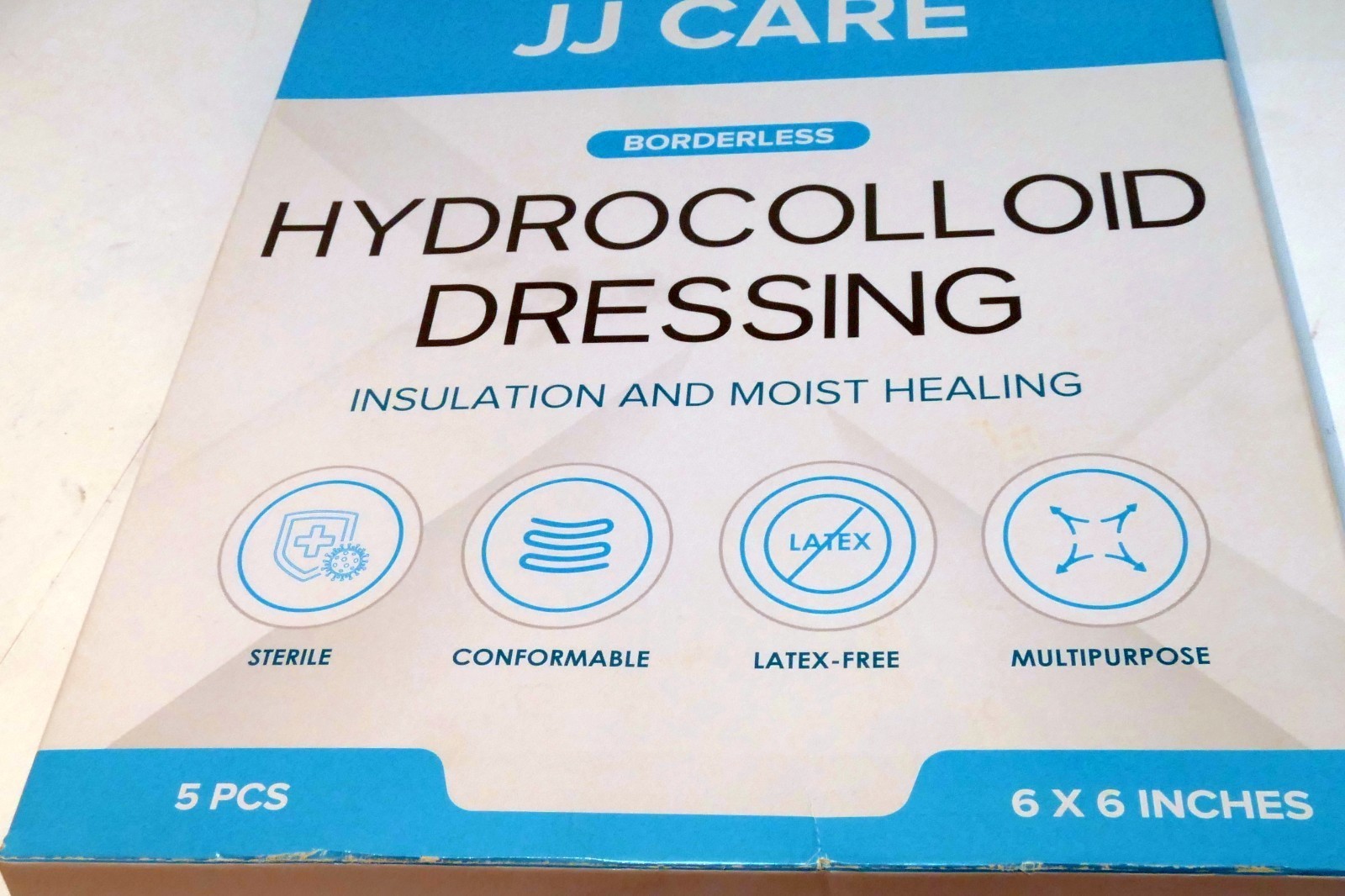 JJ CARE Hydrocolloid Dressing (Pack of 3) 6x6” Large Moist G=Healing burn - $19.25