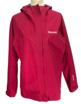 Mens Marmot Gore-tex Zip Up Rain Coat Jacket Dark Red Unlined Toggle Cinch Sz XL - £35.17 GBP