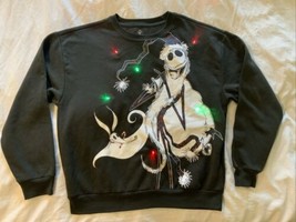 The Nightmare Before Christmas Sweatshirt light up Jack &amp; Zero NWT Jrs M... - $13.85