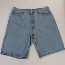Levi&#39;s 469 Loose Straight Men&#39;s Blue Cotton Denim Shorts Size 44W (40×12) - $24.74
