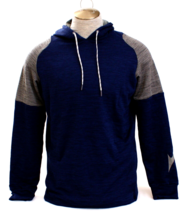 Mizuno Blue &amp; Gray Mid Weight Channeled Fleece Hoodie Men&#39;s Size Medium ... - $44.54