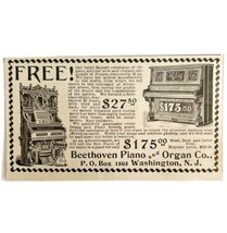 Beethoven Piano &amp; Organ Co 1894 Advertisement Victorian Instruments 1 AD... - £11.98 GBP