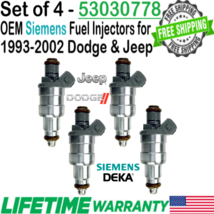 Genuine Siemens Deka x4 Fuel Injectors for 1996 Dodge Ram 2500 5.2L V8 #53030778 - $131.66