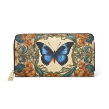Blue Butterfly Art Nouveau Ladies Wallet Faux Leather 7.87 x 4.33 - $34.99