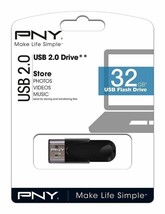 Black Usb Pen Drive 32GB Small 2.0 Fast Pny | Free Shipping! - £9.35 GBP