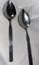 SPANISH COURT Lot of 2 Soup Spoons 1881 Rogers ONEIDA LTD Stainless Silv... - $9.85