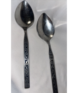 SPANISH COURT Lot of 2 Soup Spoons 1881 Rogers ONEIDA LTD Stainless Silv... - £7.75 GBP