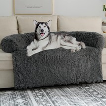 Shaggy Plush Calming Dog Couch Bed Pet Protector - £19.69 GBP