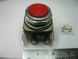 Push-Button Switch Red Momentary DPST Panel Mnt Allen Bradley 800T-A6 600V Used - £12.87 GBP