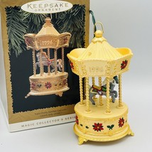 Hallmark Ornament Tobin Fraley Holiday Carousel Magic Lights &amp; Music 1994 NIB - £11.44 GBP