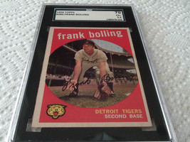 1959   FRANK  BOLLING  #  280   TOPPS   DETROIT  TIGERS   SGC  70   BASE... - $54.99
