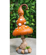 Enchanted Fairy Garden Giant White Spotted Toadstool Mushroom Figurine 1... - $680.07 MXN
