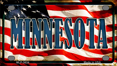 Minnesota US Flag Novelty Mini Metal License Plate Tag - $14.95