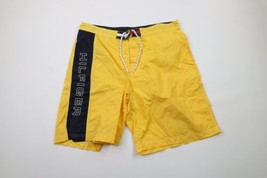 Vintage 90s Tommy Hilfiger Mens 2XL Spell Out Lined Nylon Shorts Swim Trunks - £39.40 GBP