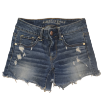 American eagle outfitters shorts super stretch midi distressed woman&#39;s s... - £7.12 GBP