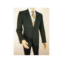 Men ZACCHI Velour Velveteen Hounds tooth Blazer Sport Coat DUANE 74524 Green image 7