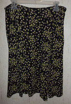 Excellent Womens Talbots Black W/ Polka Dots Knit Skirt Size L - £19.71 GBP