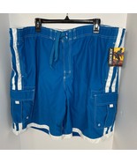 Joe Boxer Swim Trunks Board Shorts Men XXL NWT Blue Surf Beach Pockets - $25.44 CAD