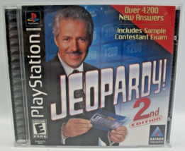 Jeopardy 2nd Edition PS1 PlayStation 1 Video Game CIB Black Label Tested Works - £4.01 GBP
