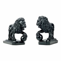 Medici Lions Cast Marble Sculpture Statue Copy Home Decor Black - $51.05