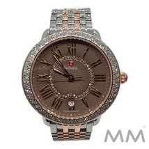 Pre-Owned Michele Serein 36mm Stainless Steel and Rose Gold Watch MW21B0... - $1,595.00