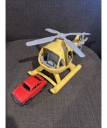 Green Toys Yellow Helicopter And Red Car Made in USA - $471.15 MXN
