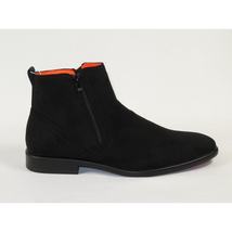 Men's TAYNO Chelsea Chukka Soft Micro Suede Zip up Boot Coupe S Black image 7