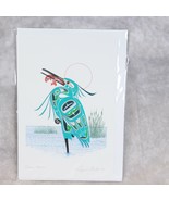 Richard Shorty Green Heron  Art Card  9x6&quot;  Yukon Canada Artist - $306.40 MXN