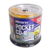 NEW SEALED Memorex Pocket CD-R 50 Pack Blank Mini Discs, 24min 24X Speed... - £14.61 GBP