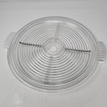 Vintage 40&#39;s Anchor Hocking Manhattan Art Deco Divided Glass Platter Rel... - £21.92 GBP