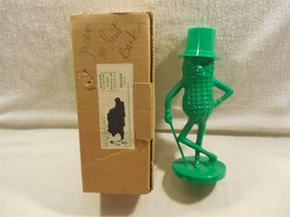 Vintage 1960&#39;s Planters Peanut Mr Peanut Green Plastic Bank with Box 8 1/2&quot; - £23.52 GBP