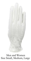 White Cotton Wrist Length Lightweight Dress Gloves - Mens, Womens - Size S, M, L - £9.55 GBP