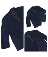 CM Gold Series 60R Navy Wool Blend Two Button Blazer Sport Coat Jacket - $88.45