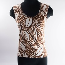 Carlo Colucci Copper Chiffon Edge Palm Leaf Tank Top 36 Made in Italy 36 RT $195 - £34.41 GBP