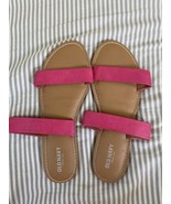 Old Navy Tan Sandal with Double Pink Straps Size 10 Womens - £7.04 GBP