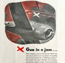 Kidde Pneumatic Machine Gun Charger 1940 Advertisement Lithograph Milita... - $49.99