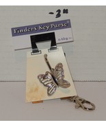 Silverstone Butterfly With Purple Stones Purse Key Hanger Finder - $273.57 MXN