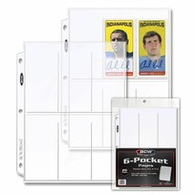 Pack of 20 BCW PRO 6-POCKET BINDER PAGES - £7.93 GBP