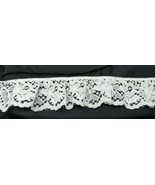 Lace Trim Edging White Flower Floral Cute Wedding Craft Fabric 2.75 Yard... - $9.11