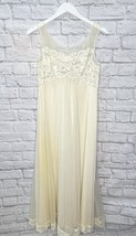 Vintage ShadowLine Nightgown Wedding Bridal S Ivory White Lace Nylon Lingerie - £31.61 GBP