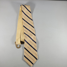 Tommy Hilfiger Mens Necktie Yellow and Blue Striped 3.5&quot; x 57&quot; - £6.99 GBP