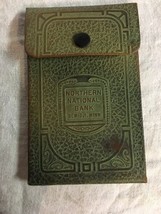 Northern National Bank Bemidji Minn Mn wallet bank book holder early 1900s  - £39.04 GBP